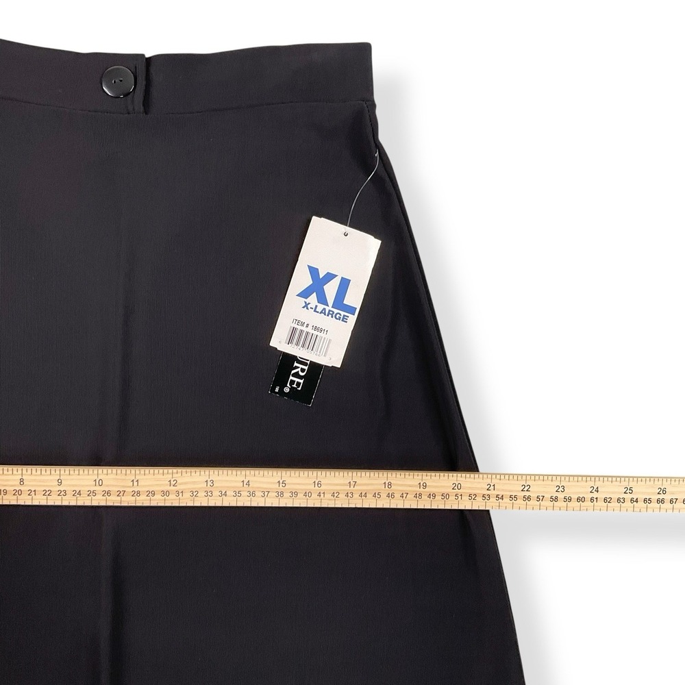 TapeMeasure Skirt Women XL Black A-Line Long Maxi Stretch Elastic Waist NWT VTG - Picture 12 of 16